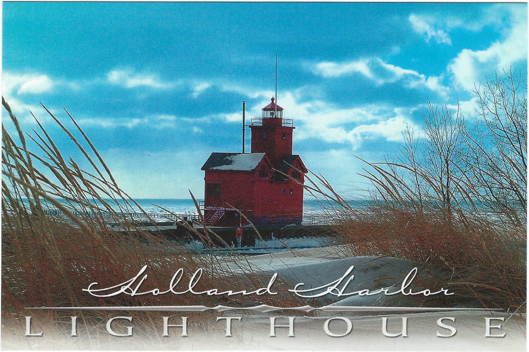 Holland Harbor Lighthouse (BIG RED) Postcard (MI)