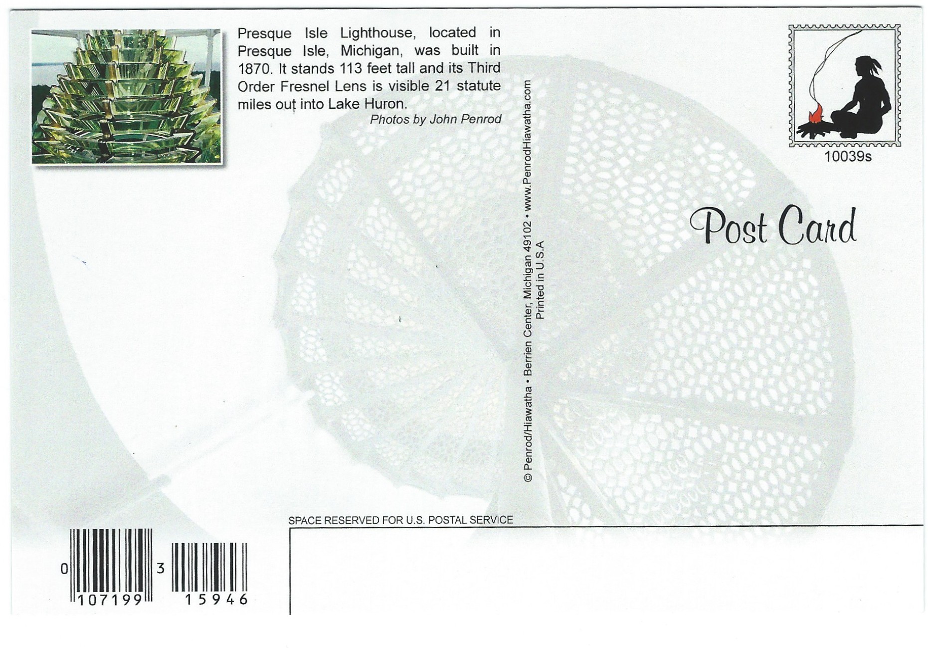 Presque Isle Lighthouse Postcard 10039s (MI)
