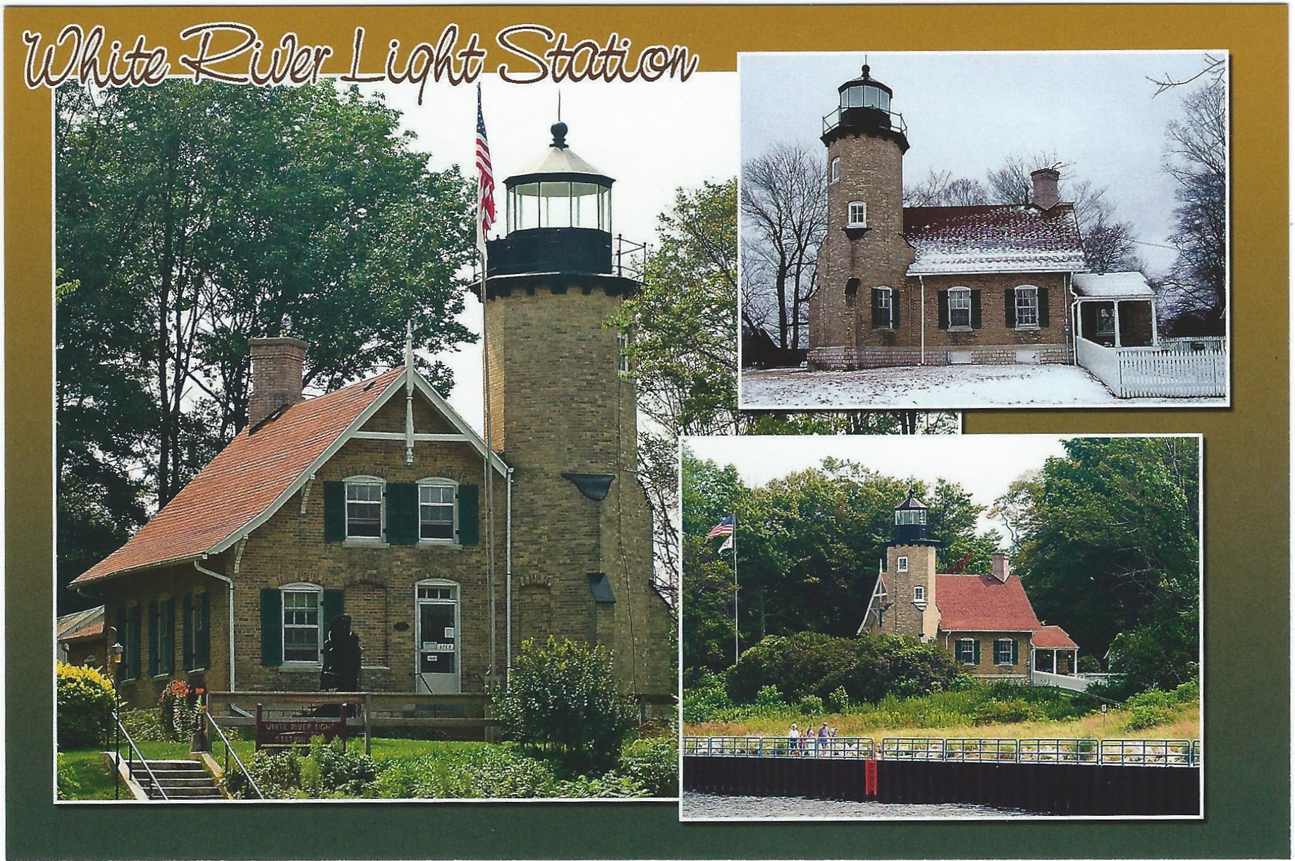 White River Light Station Lighthouse Postcard 10014s (MI) - Click Image to Close