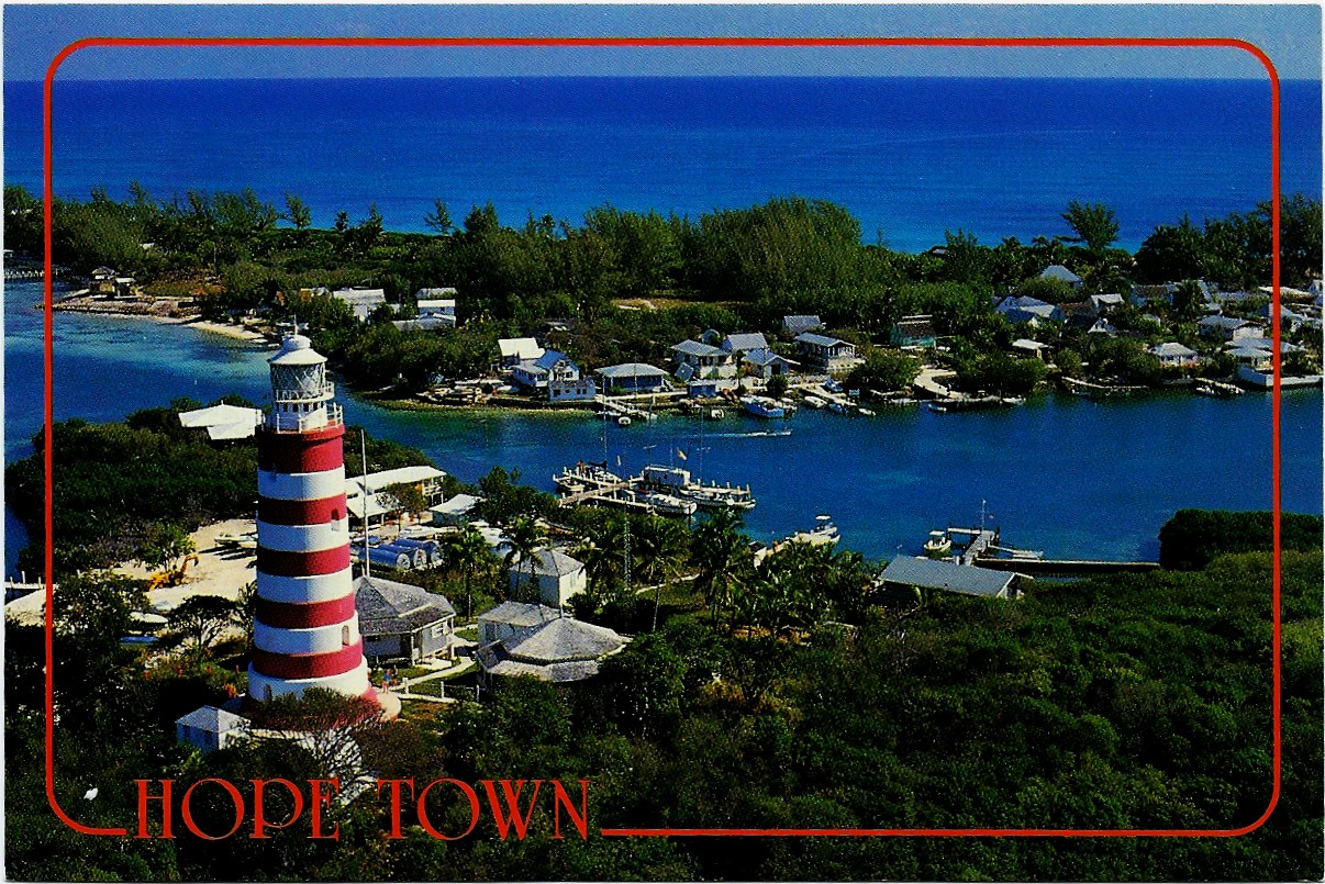 Hope Town Lighthouse Elbow Cay Abaco Bahamas Postcard 69E (BS)