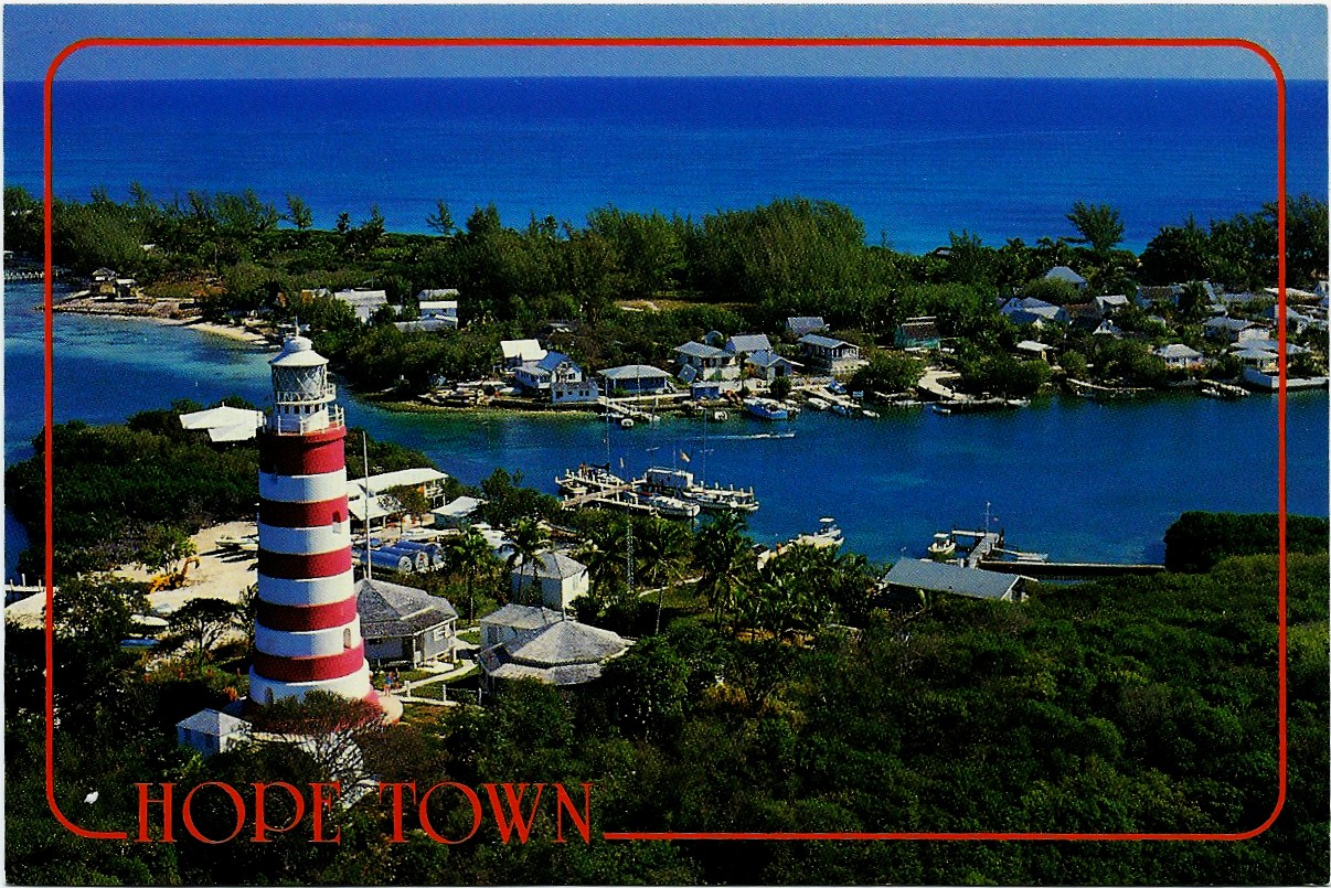 Hope Town Lighthouse Elbow Cay Abaco Bahamas Postcard 69E (BS) - Click Image to Close