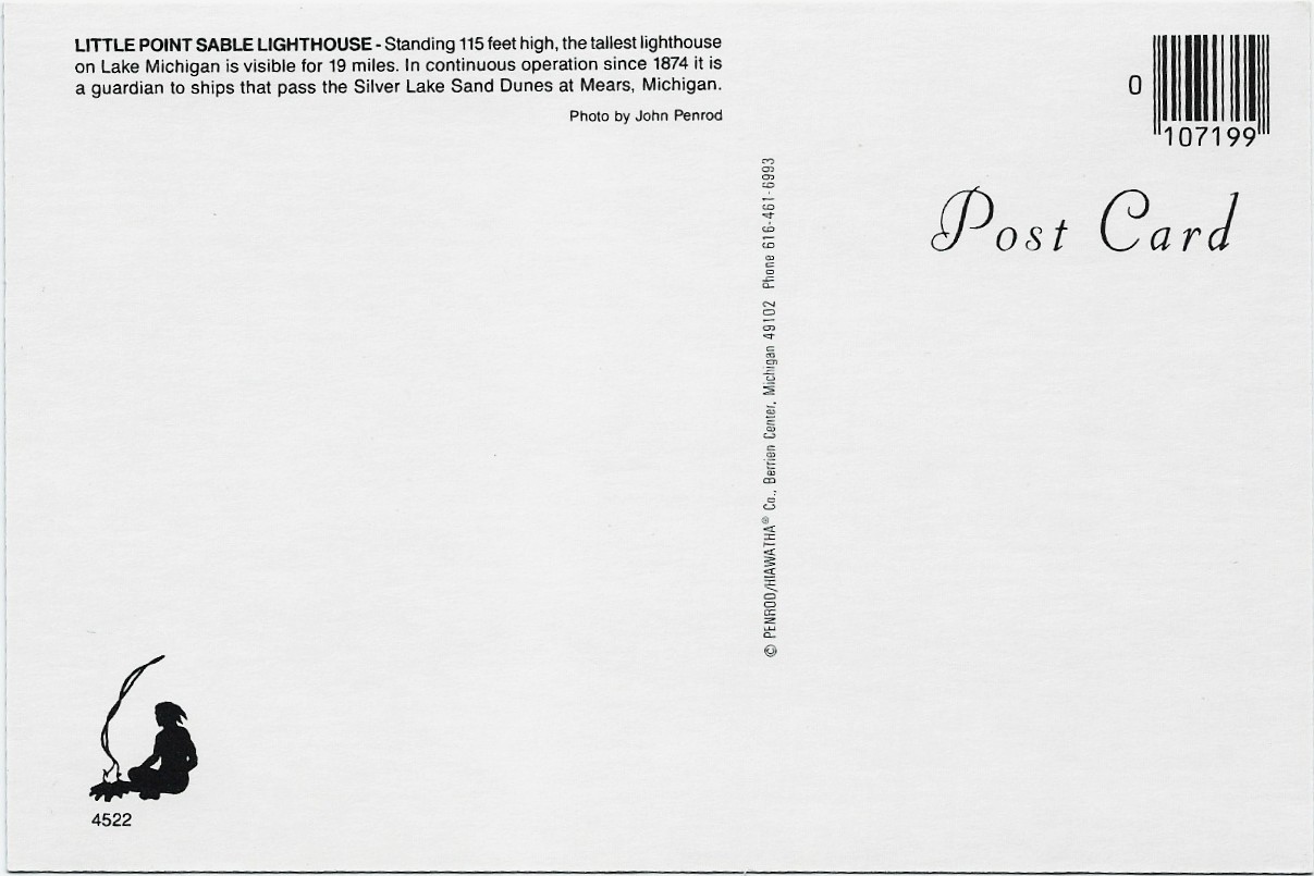 Little Sable Point Lighthouse Postcard 4522
