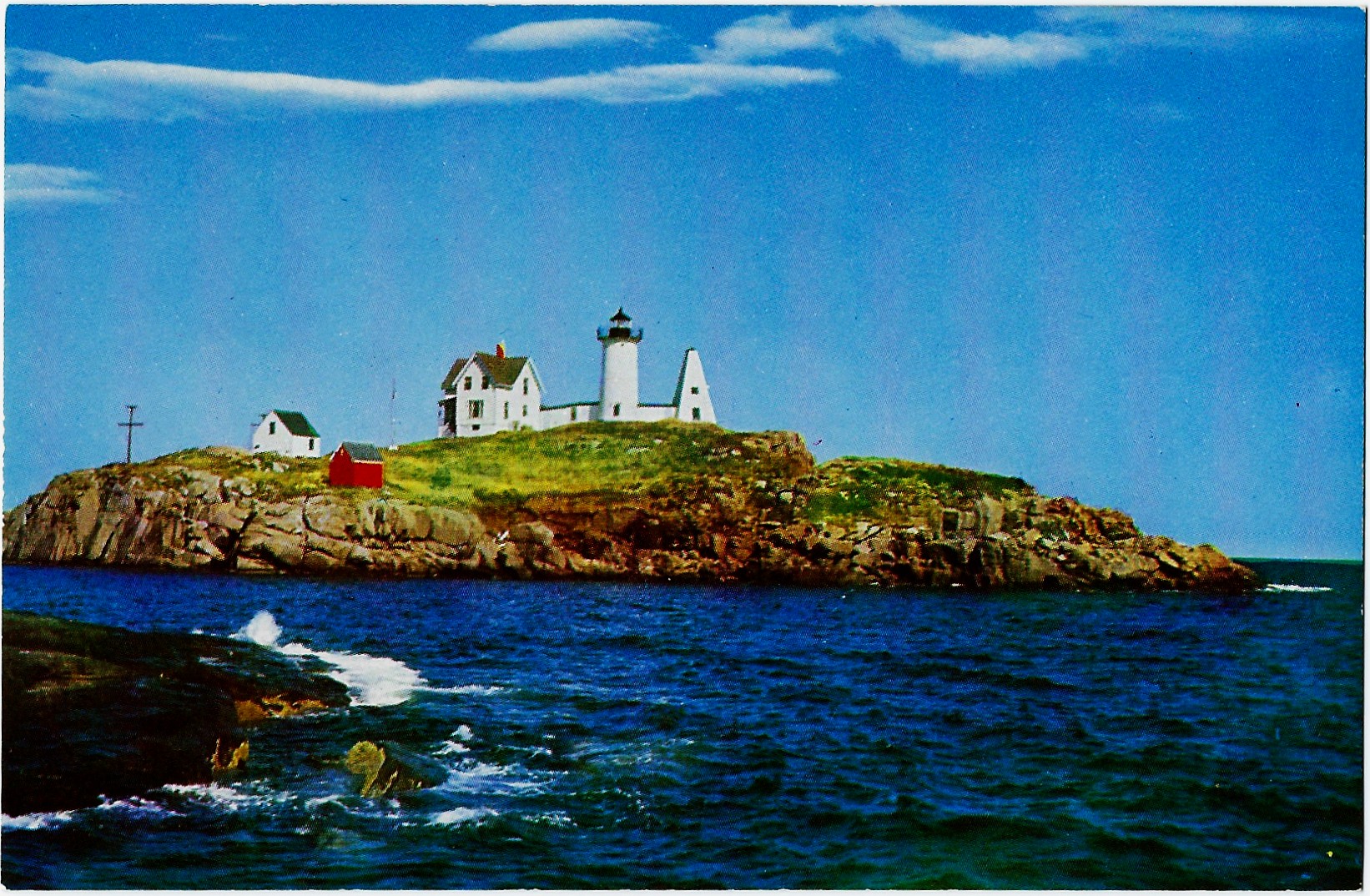 NUBBLE LIGHTHOUSE YORK MAINE POSTCARD ME581 (ME)