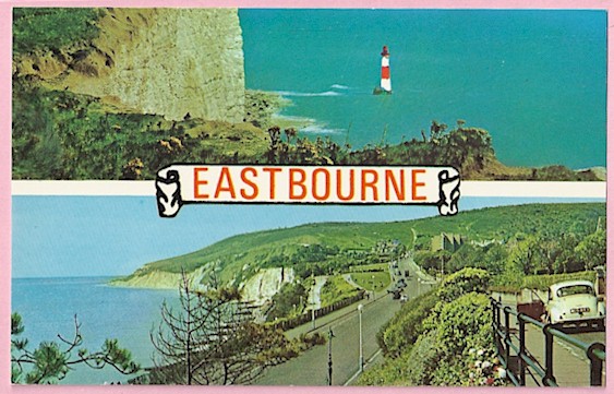Eastborne Beachy Head Lighthouse Postcard C19280 & 10038