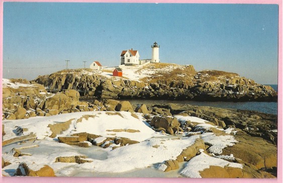 NUBBLE LIGHT CAPE NEDDICK LIGHTHOUSE POSTCARD H-300 MAINE (ME)