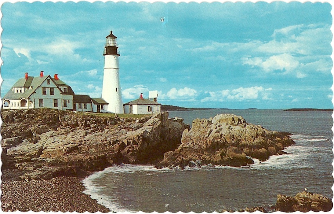 PORTLAND HEAD LIGHT LIGHTHOUSE POSTCARD M-1702 18537-B - Click Image to Close