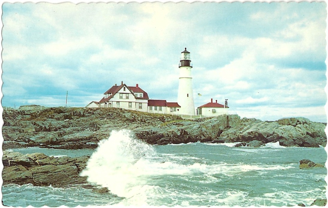 PORTLAND HEAD LIGHT LIGHTHOUSE MAINE POSTCARD M-1733 - Click Image to Close