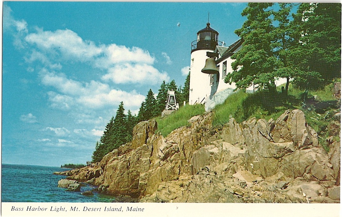 BASS HARBOR LIGHT POSTCARD ME650 & C3888 Maine (ME)