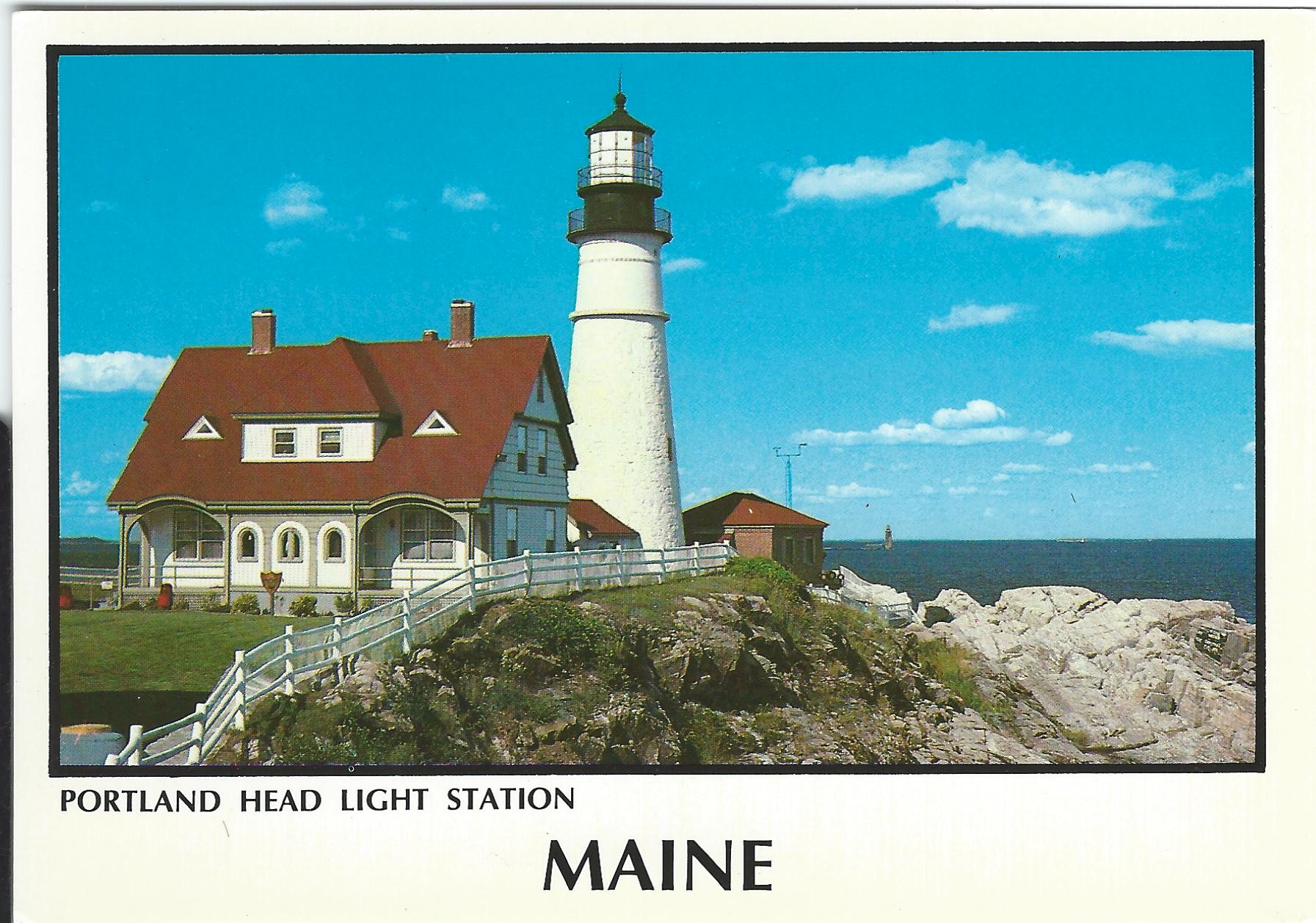 PORTLAND HEAD LIGHT STATION LIGHTHOUSE MAINE POSTCARD P335149 M- - Click Image to Close