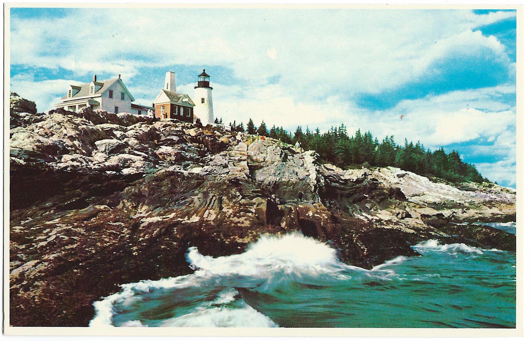 PEMAQUID LIGHT PEMAQUID MAINE POSTCARD C4533 ME593D (ME)