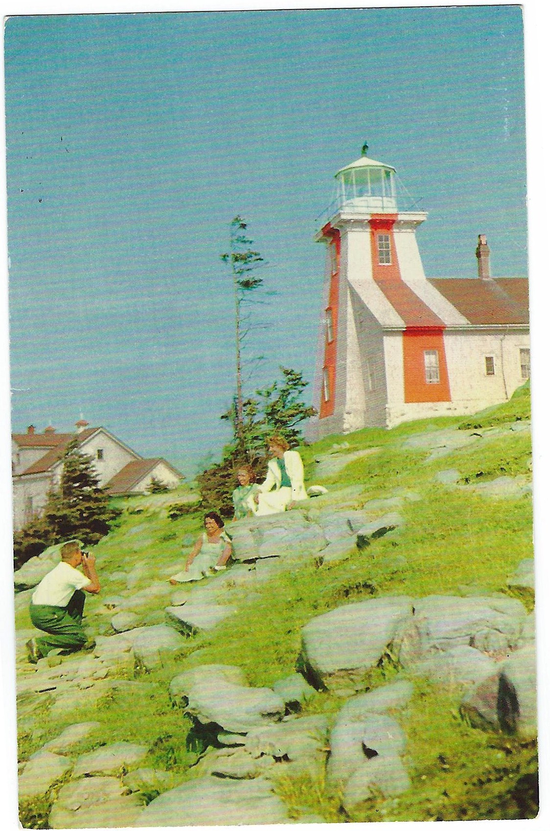 POINT PRIM LIGHT DIGBY PRINCE EDWARD ISLAND LIGHTHOUSE POSTCARD