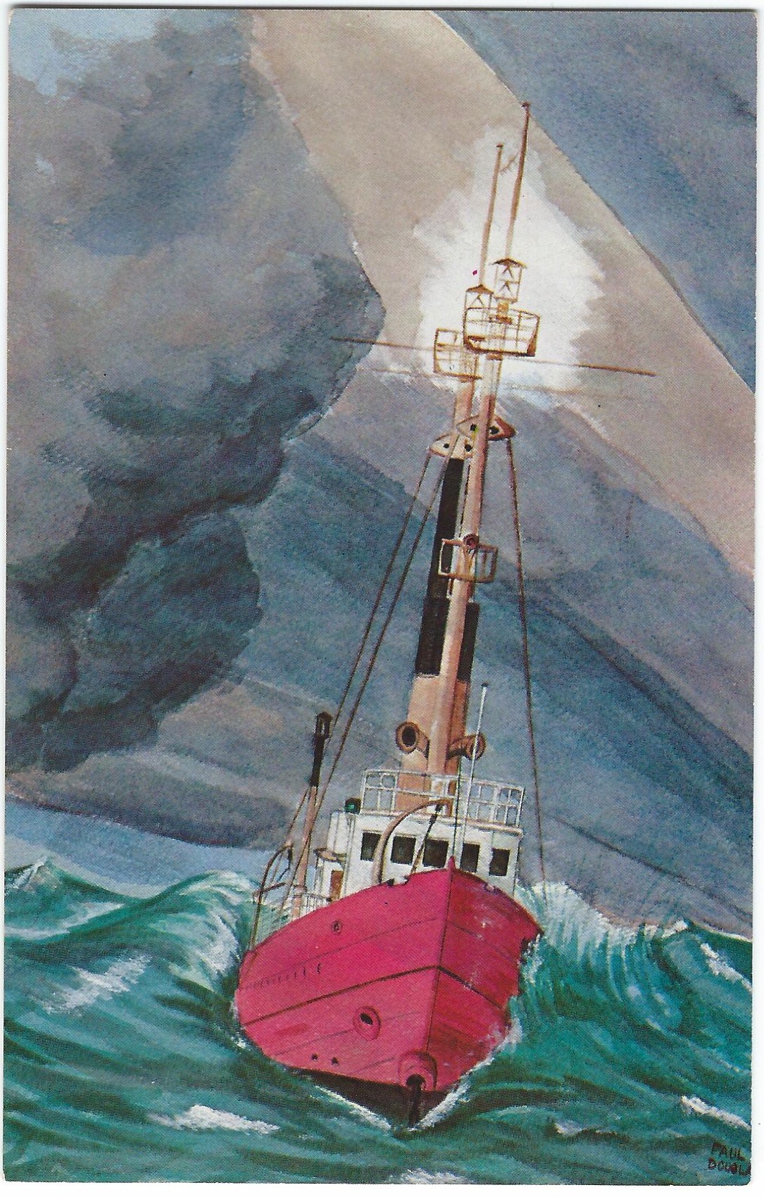 LIGHTSHIP WAL 508 POSTCARD PACIFIC COAST SC13167 - Click Image to Close