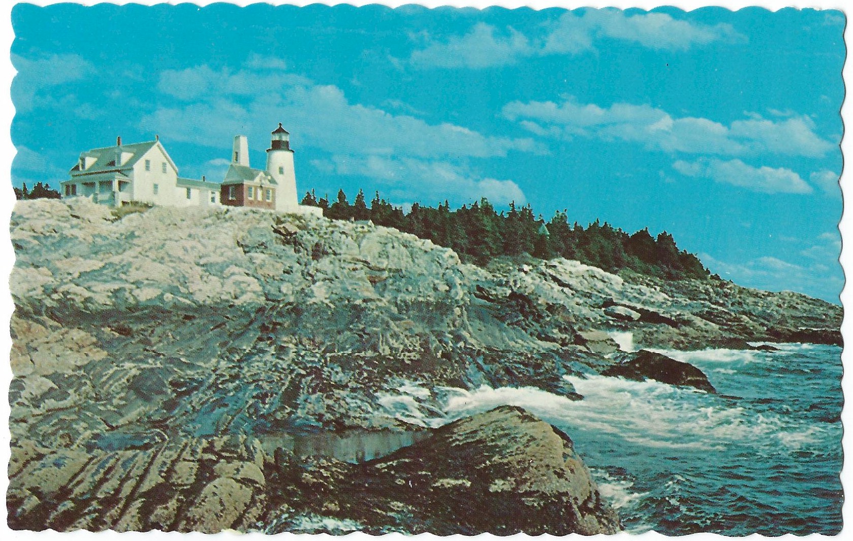 PEMAQUID POINT LIGHTHOUSE ON THE ROCKBOUND COAST OF MAINE M-2253