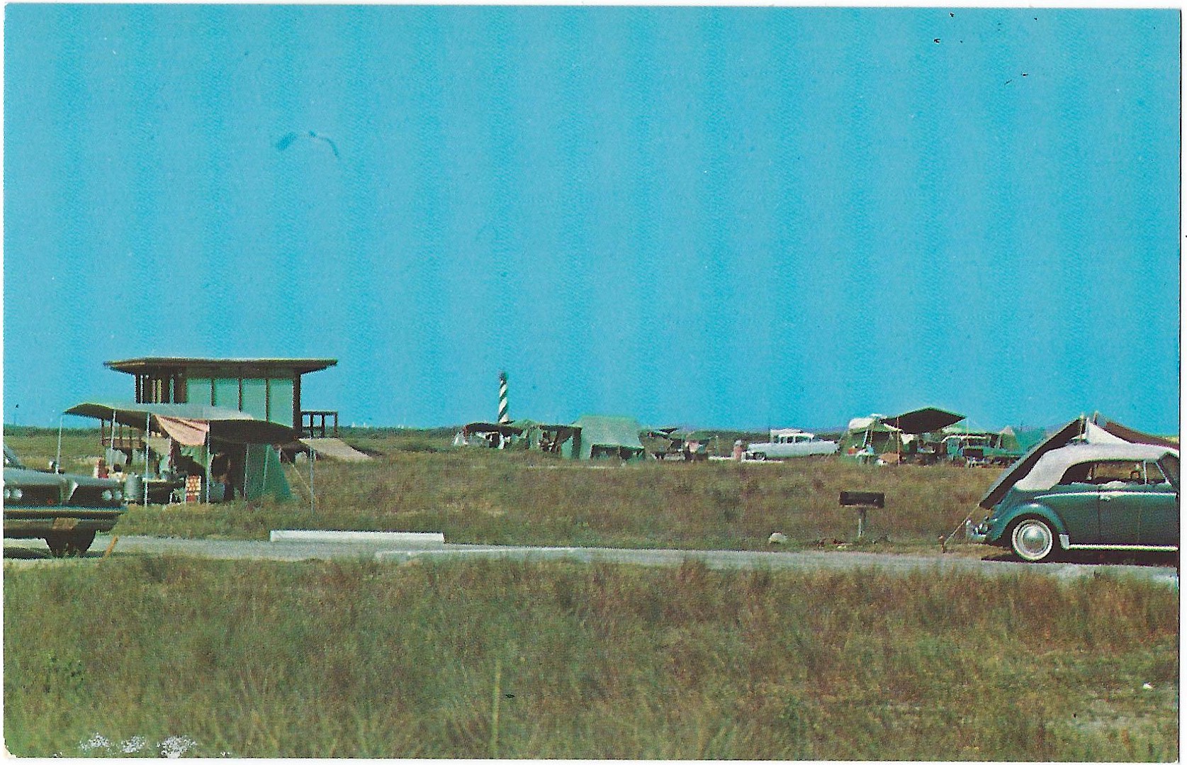 Cape Hatteras Lighthouse from Campground Postcard 63640 OBX