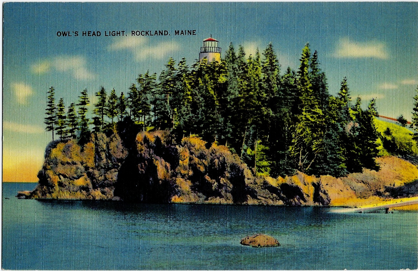 Owl's Head Light, Rockland, Maine Postcard 62835 (ME) - Click Image to Close