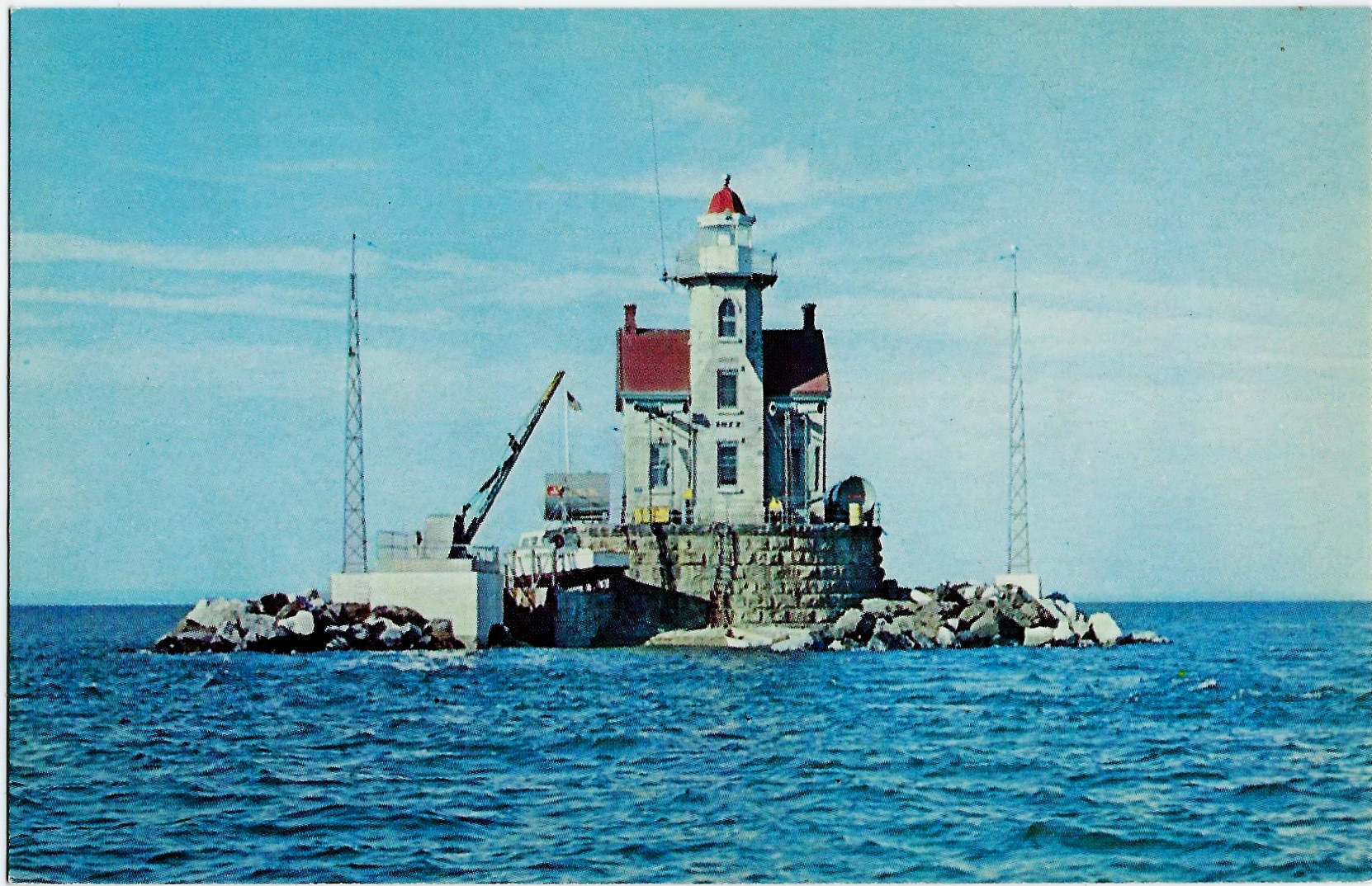 Stratford Shoal (Middle Ground) Lighthouse Long Island Sound CT - Click Image to Close