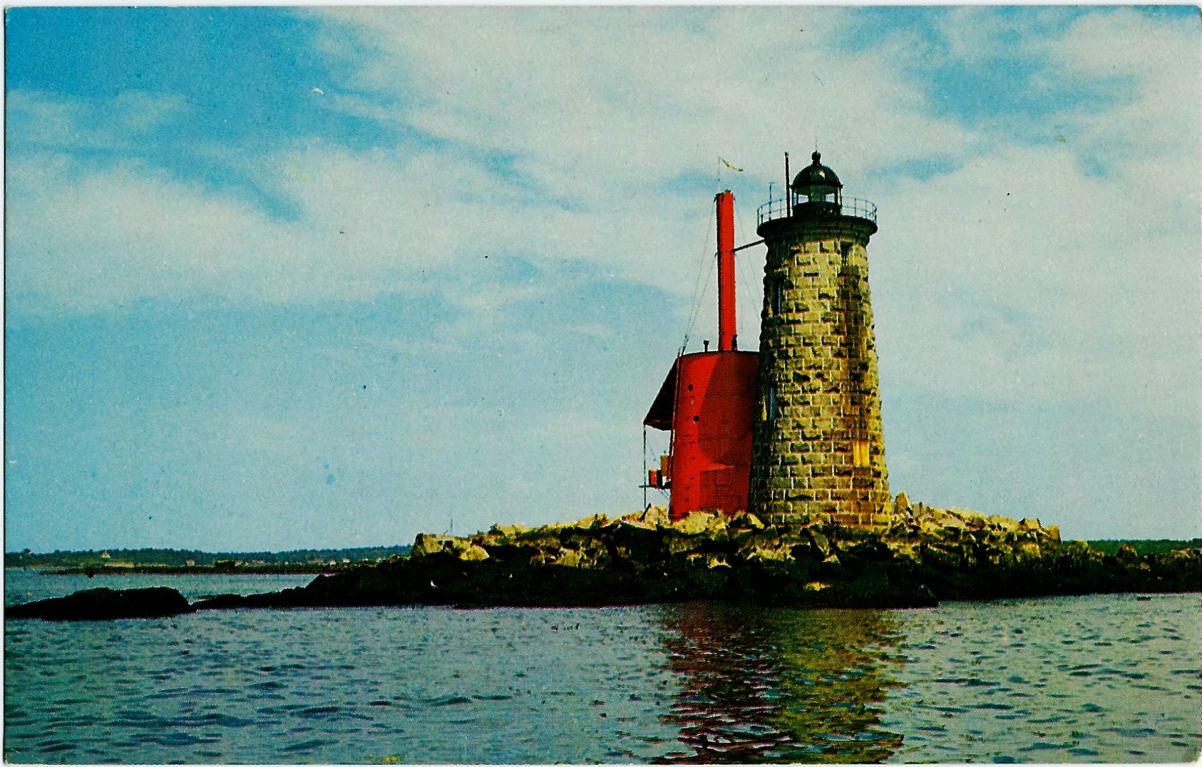 Whaleback Light Portsmouth Harbor Maine Postcard N-1521 P32747 (