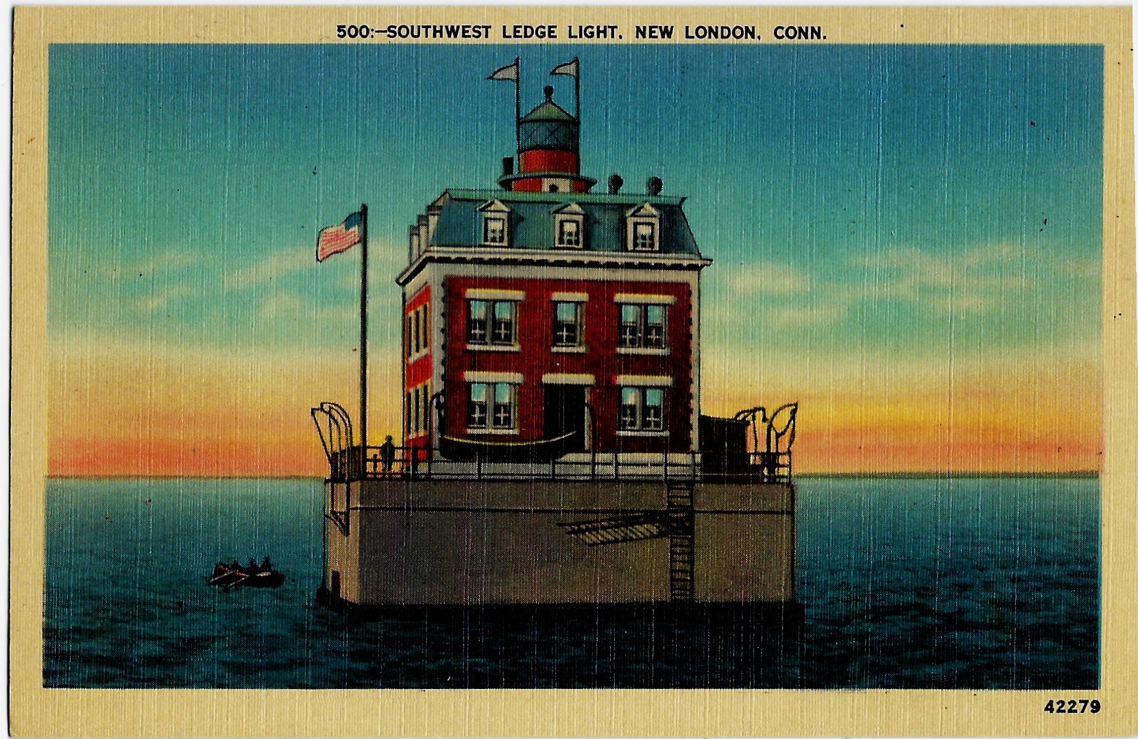 Southwest Ledge Light, New London, Conn. (CT) Postcard 42279 Southwest Ledge Light, New London, Conn. (CT) Postcard 42279