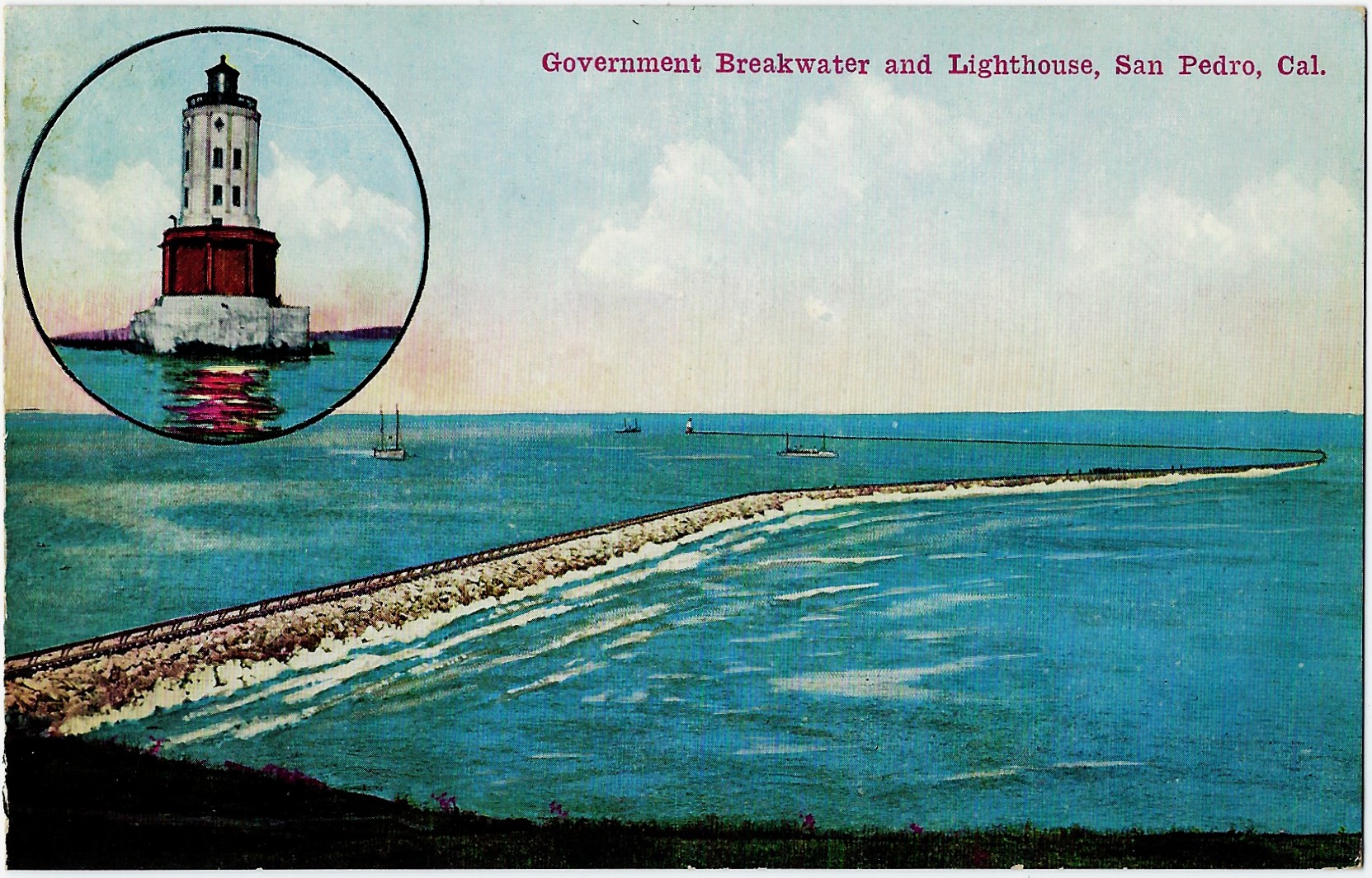 Angel's Gate Los Angeles Harbor Breakwater Lighthouse (CA) Angel's Gate Los Angeles Harbor Breakwater Lighthouse (CA)