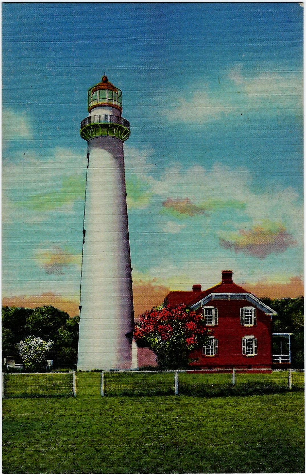 St. Simons Island Lighthouse Georgia Postcard 6A-H1628