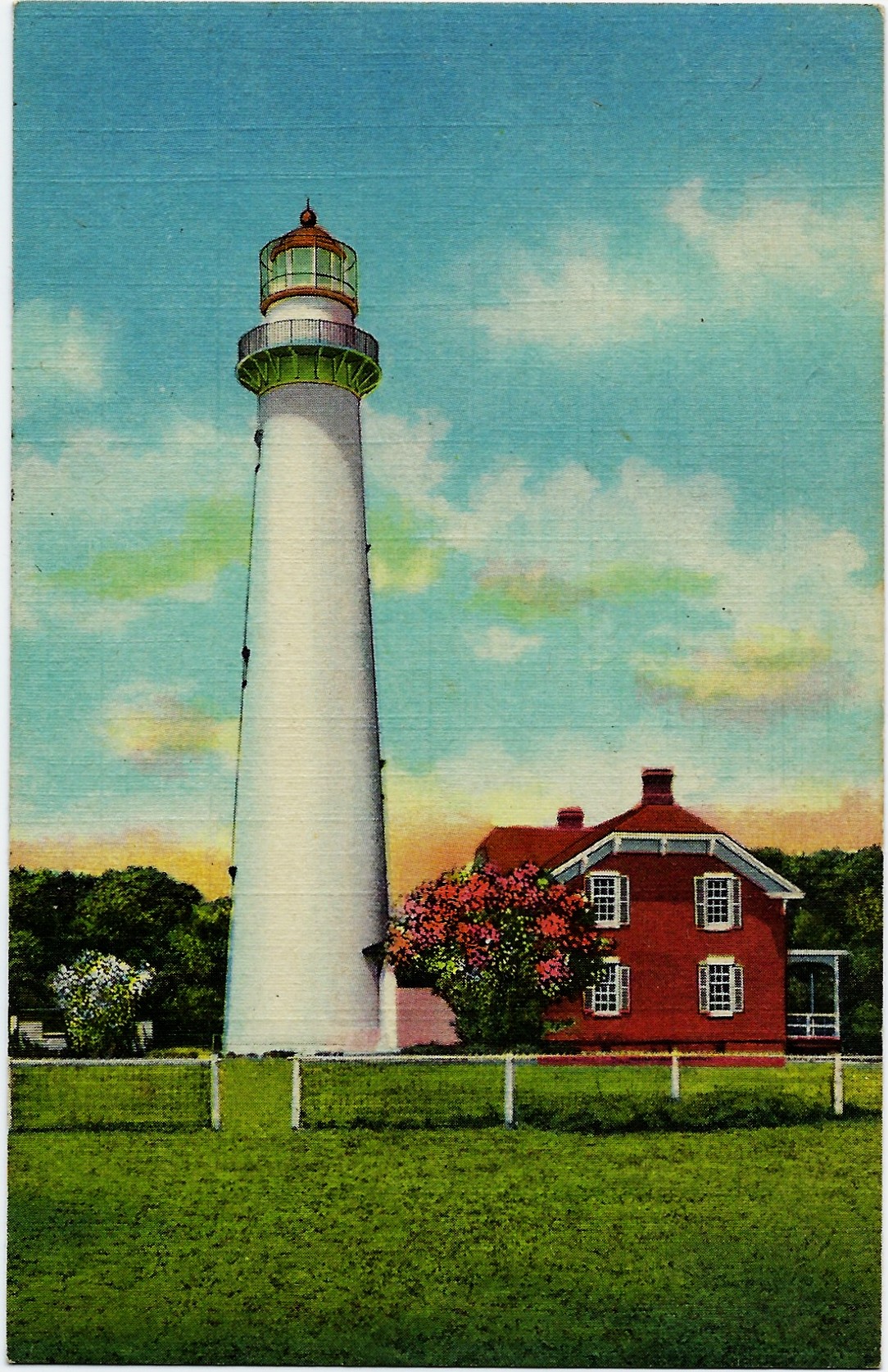 St. Simons Island Lighthouse Georgia Postcard 6A-H1628