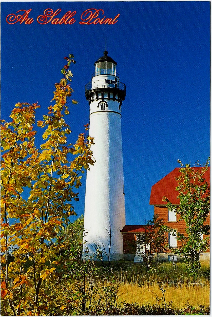 Au Sable Point Lighthouse Postcard 7402 (MI)