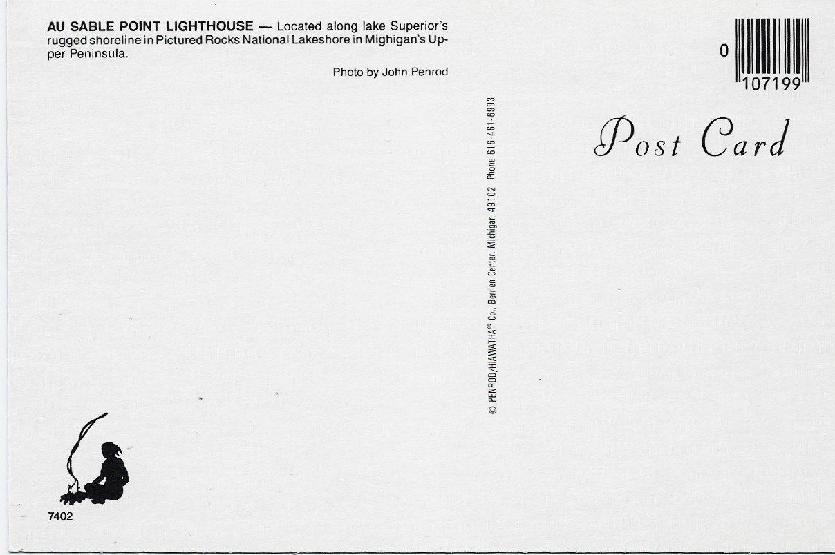 Au Sable Point Lighthouse Postcard 7402 (MI)