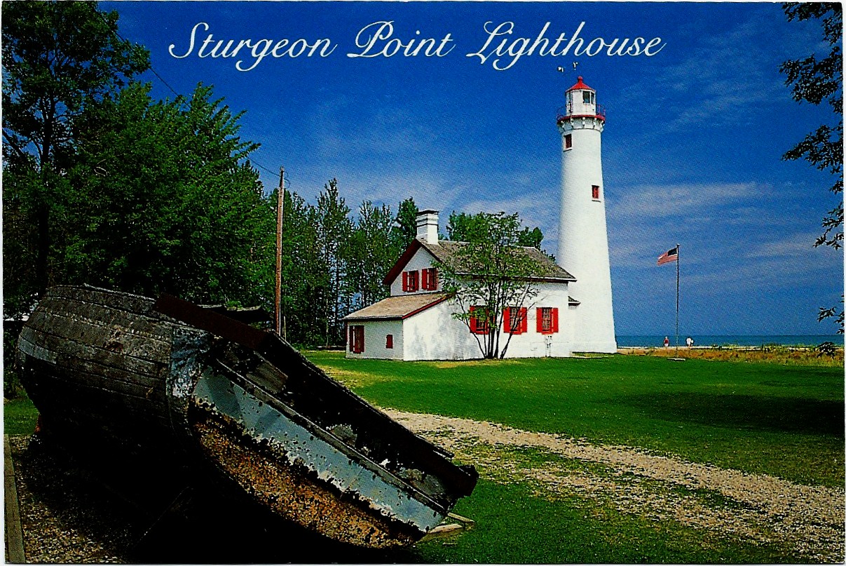 Sturgeon Point Lighthouse Postcard 5801 (MI)