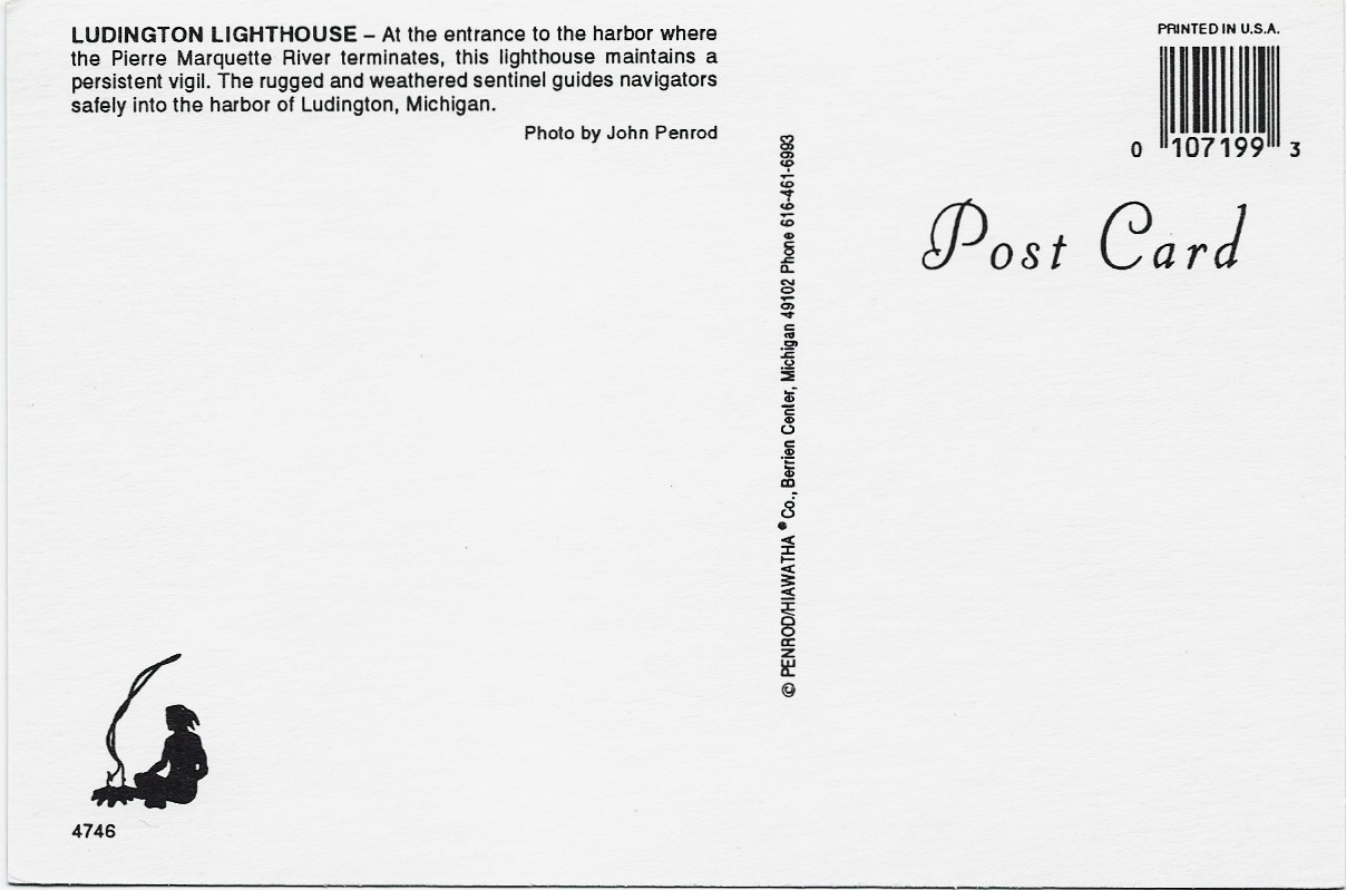 Ludington Lighthouse Michigan Postcard 4746 (MI)