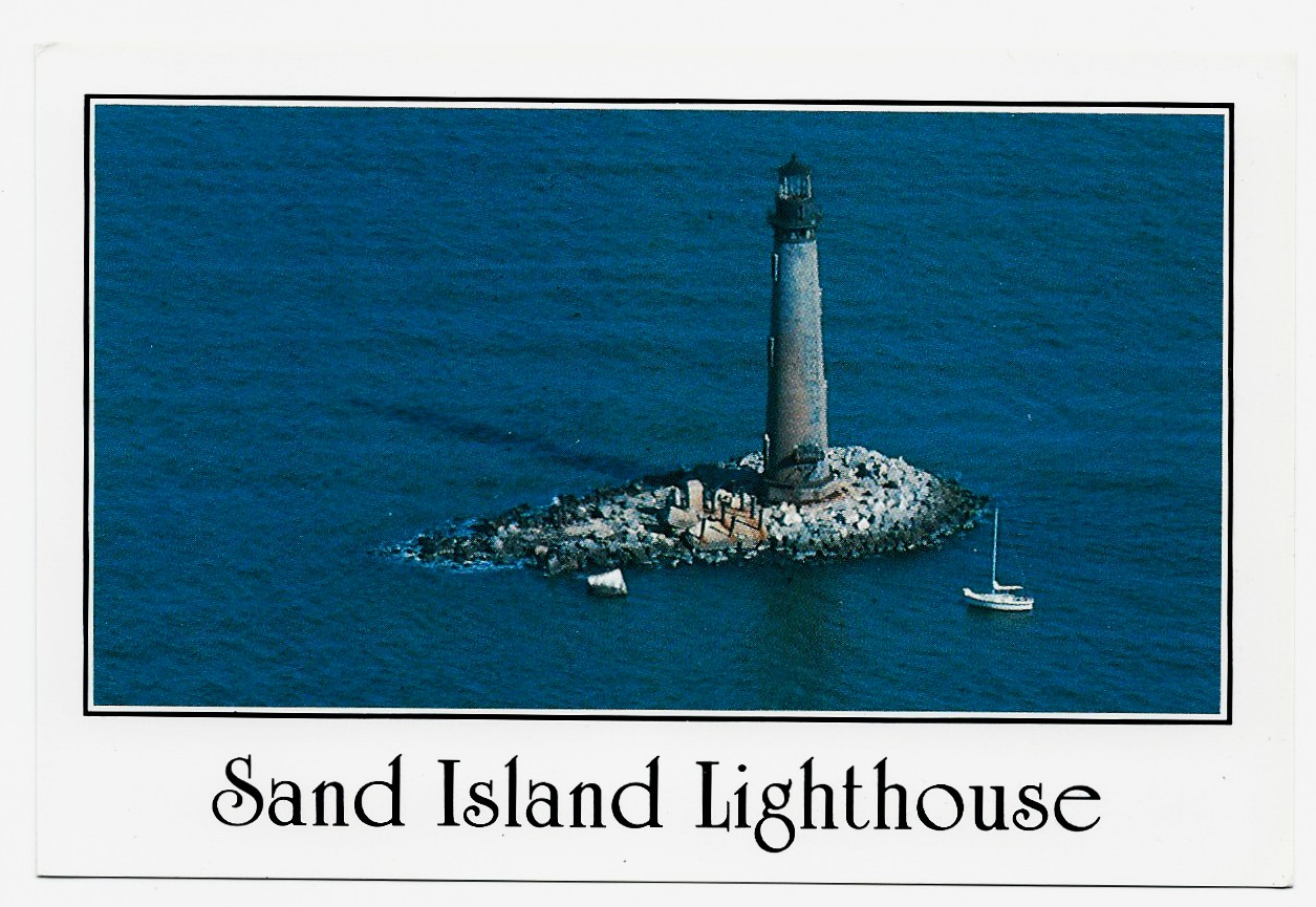 Sand Island Lighthouse Alabama Postcard OS-1320 (AL) - Click Image to Close