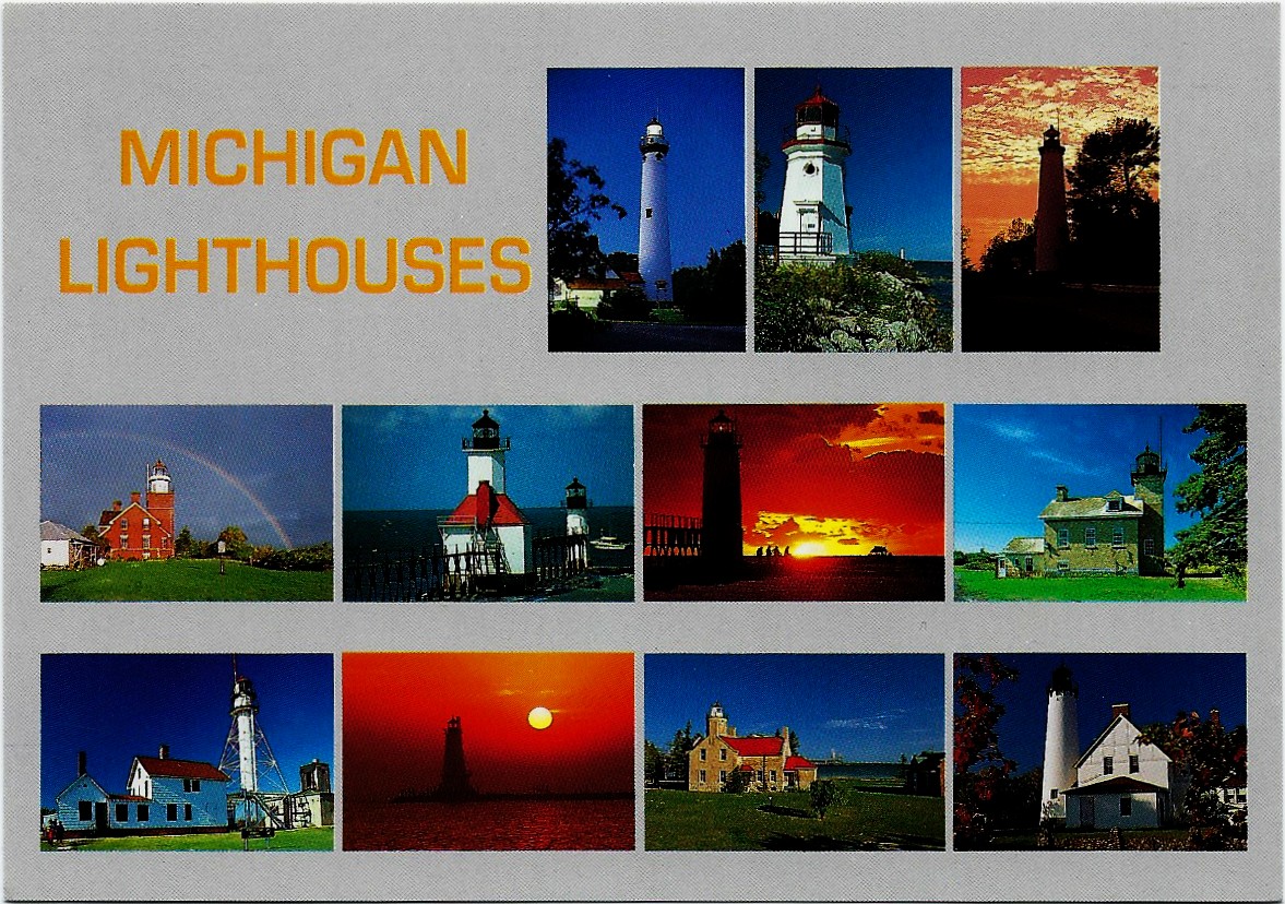 Michigan Lighthouses Postcard 1025 (MI)