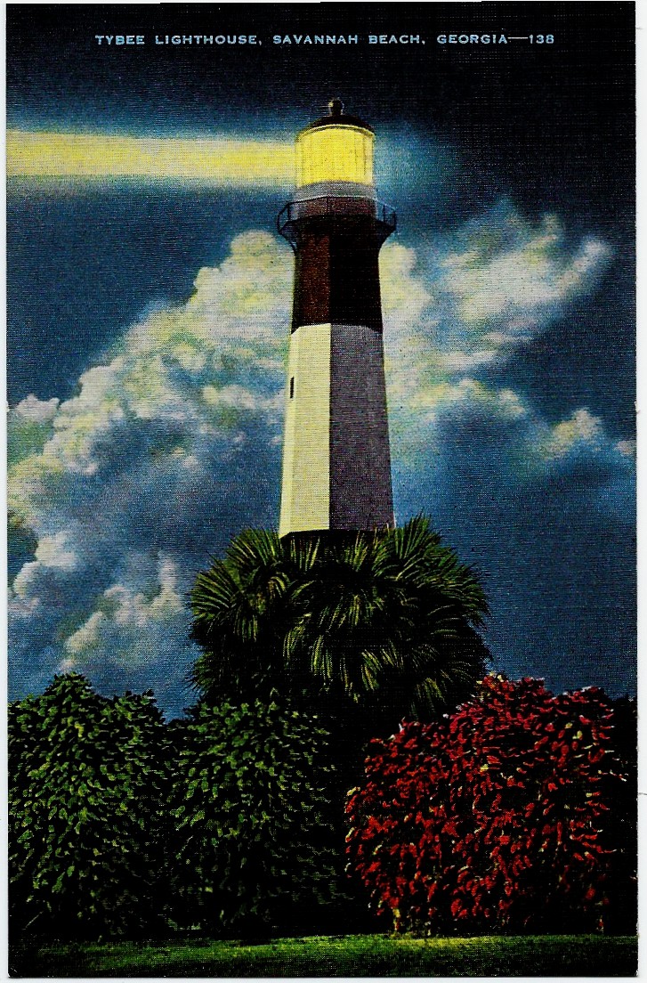 Tybee Lighthouse Savannah Beach Georgia Postcard 138 (GA)