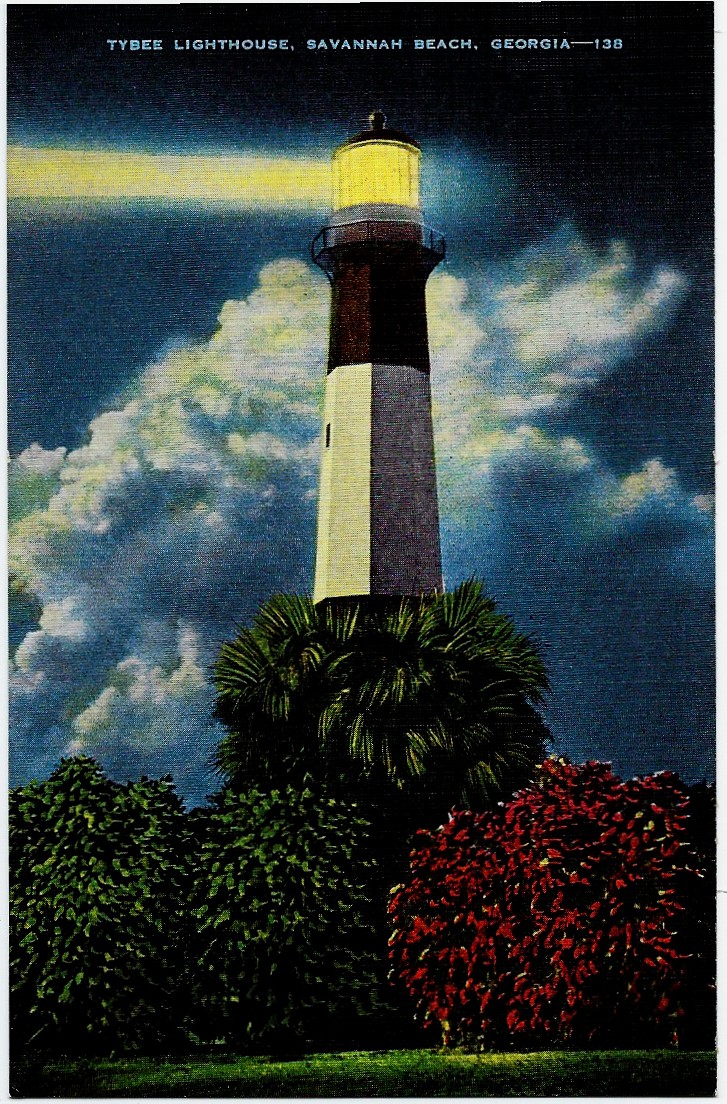 Tybee Lighthouse Savannah Beach Georgia Postcard 138 (GA) - Click Image to Close