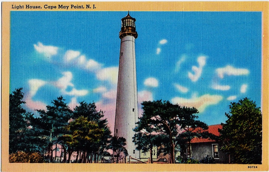 Light House Cape May Point, N.J. Postcard 60724 (NJ)