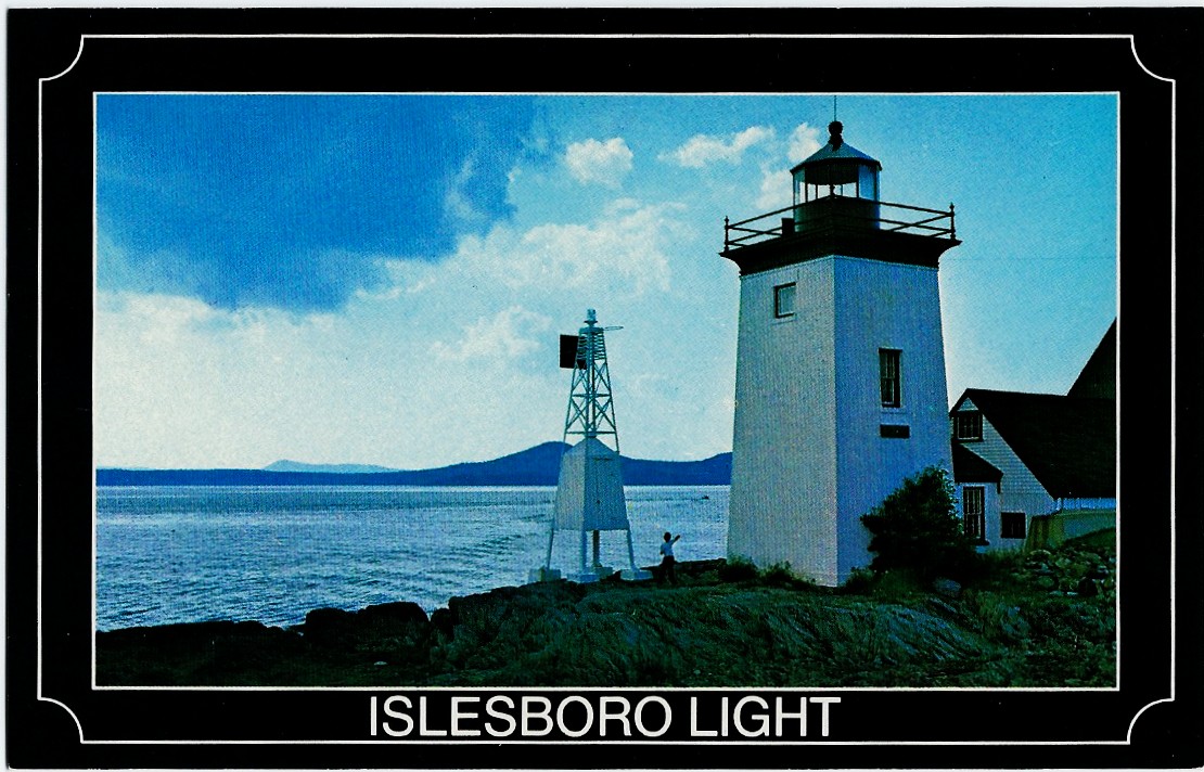 Islesboro Light Grindle Point Lighthouse Postcard M2435A