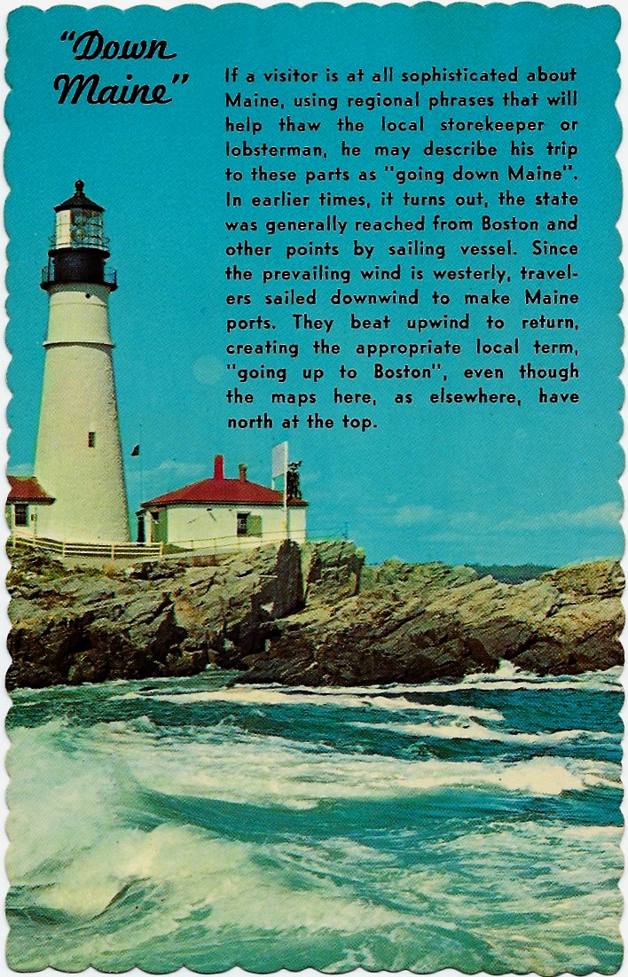 DOWN MAINE PORTLAND HEAD LIGHT POSTCARD M-1052 96220-B (ME)