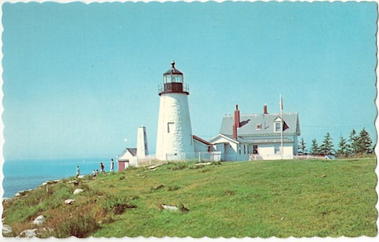 LIGHTHOUSE AT PEMAQUID POINT MAINE POSTCARD M-2264 and 32670-C