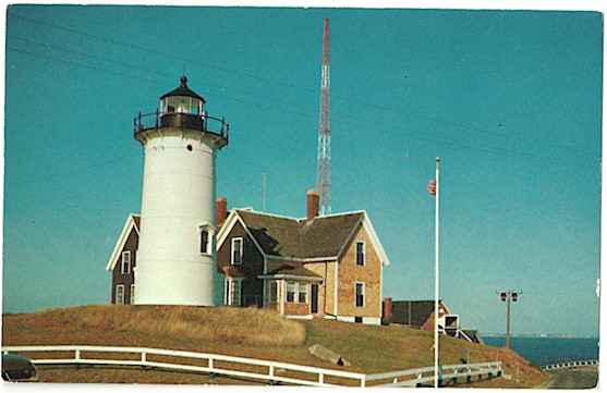 Nobska Light overlooking Vineyard Haven, Cape Cod, Mass K-2202 - Click Image to Close