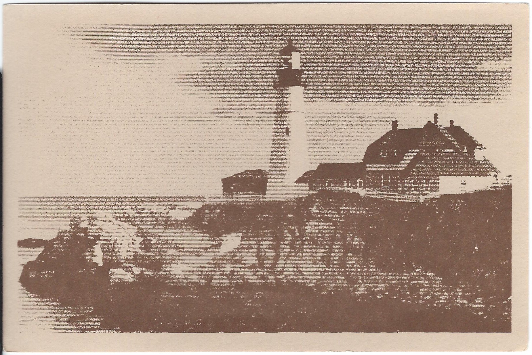 PORTLAND HEAD LIGHTHOUSE EASTER SEAL SOCIEty OF NJ POSTCARD