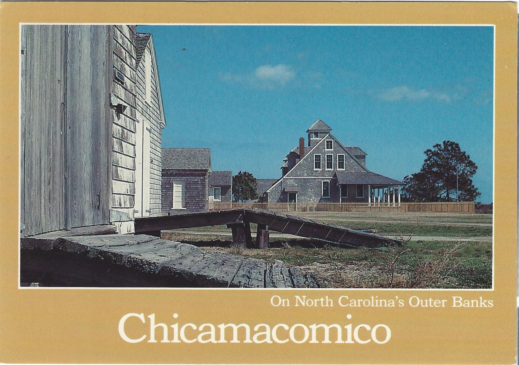 CHICAMACOMICO LIFE SAVING STATION NC OBX POSTCARD 86052