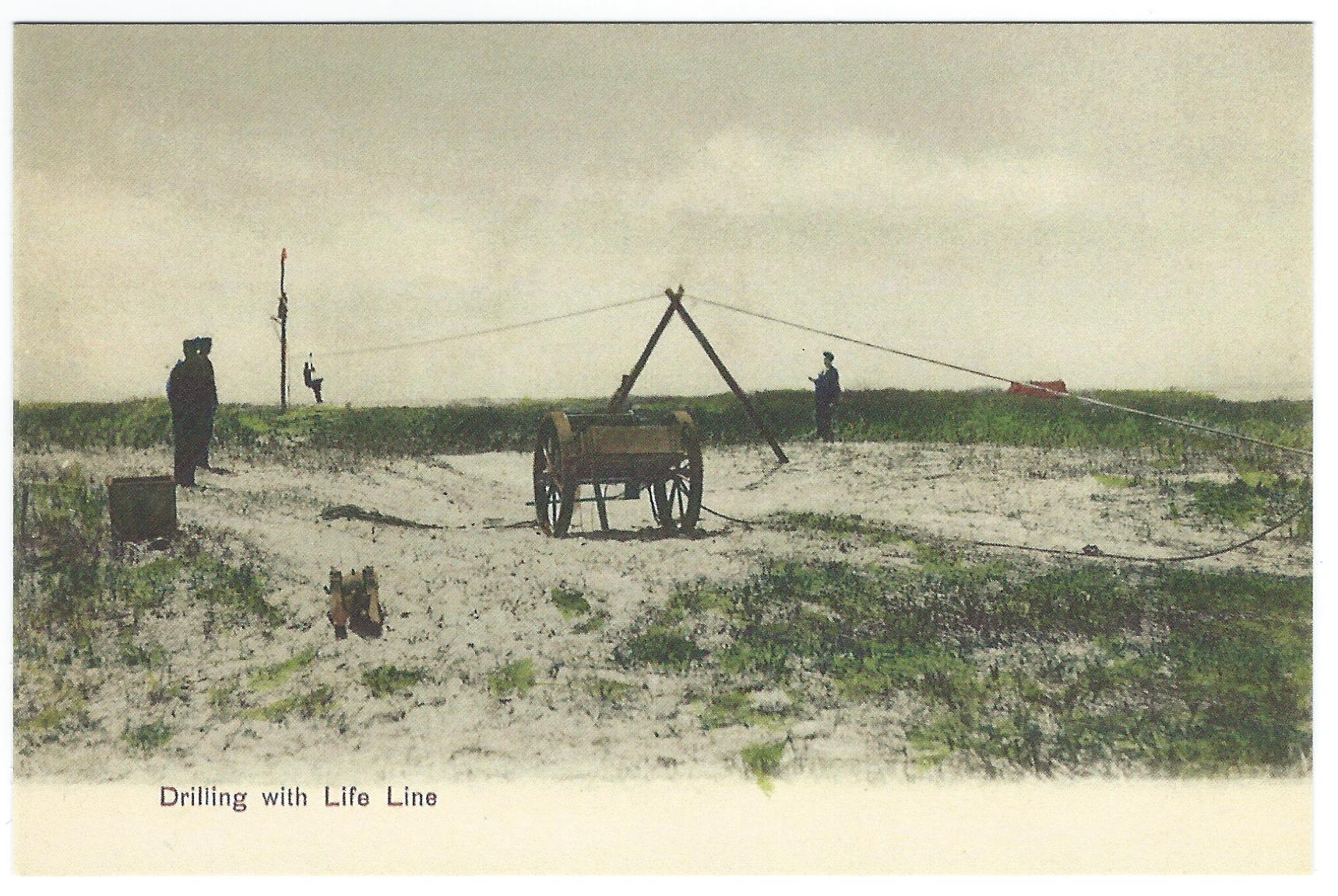 US Life Saving Service: Drililng with the Life Line Postcard