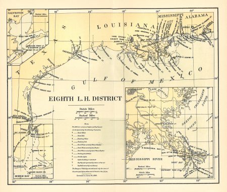 Lighthouse District Map, Eight District, Ca. 1890