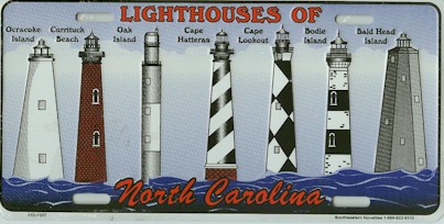 Lighthouses of North Carolina License Plate