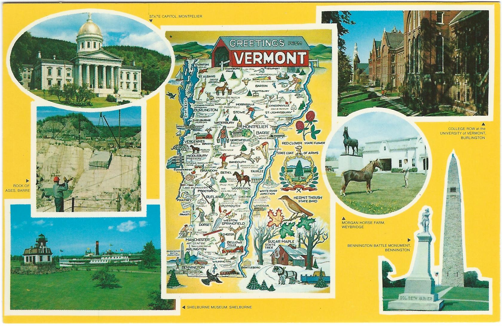 VERMONT MAP Vt 440 144495