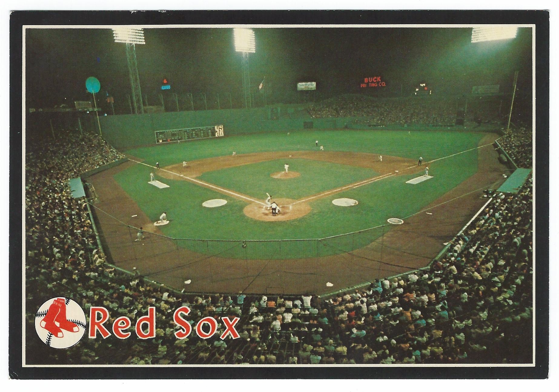 RED SOX NIGHT BASEBALL FENWAY PARK POSTCARD UNUSED 12483-D (MA) - Click Image to Close