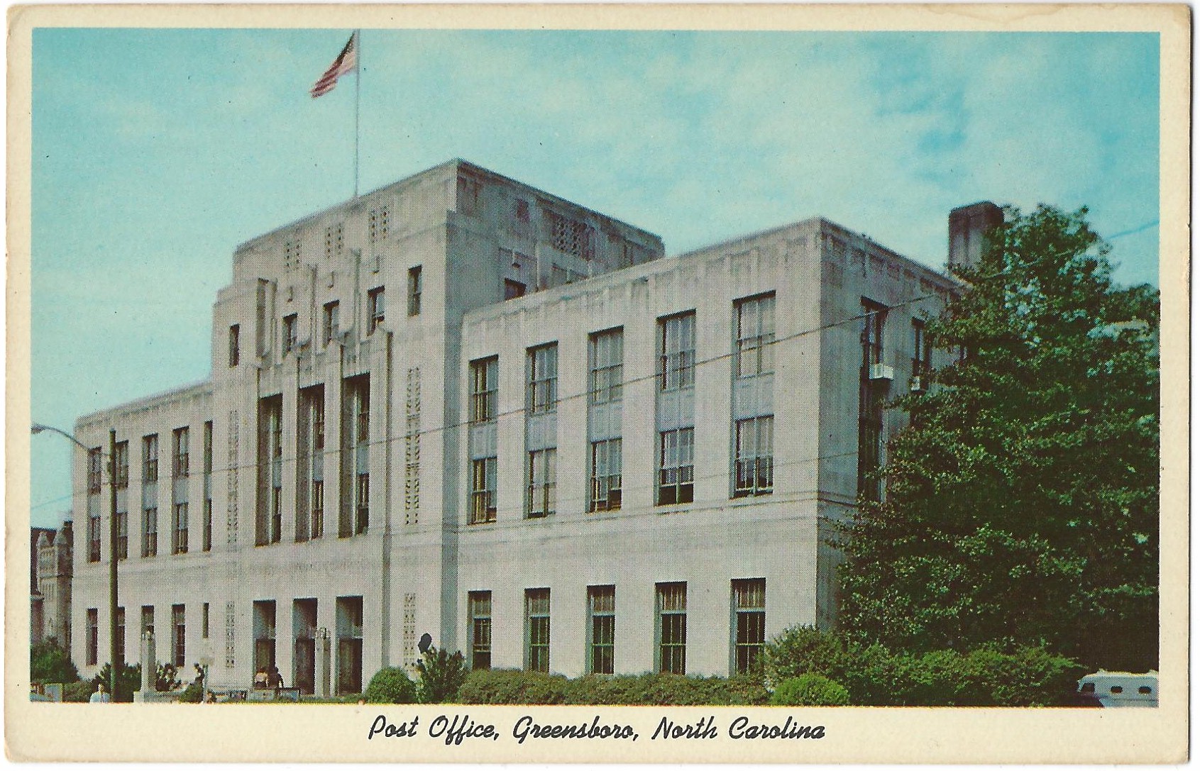 Post Office Greensboro, North Carolina Postcard 53 8C-K312 (NC) - Click Image to Close