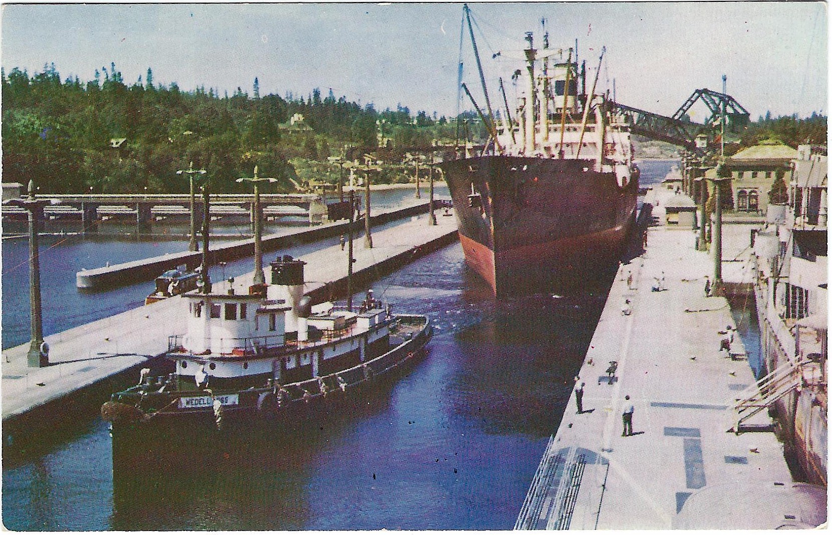 SHIP THROUGH GOVERNMENT LOCK SEATTLE PUGET SOUND LAKE UNION (WA)