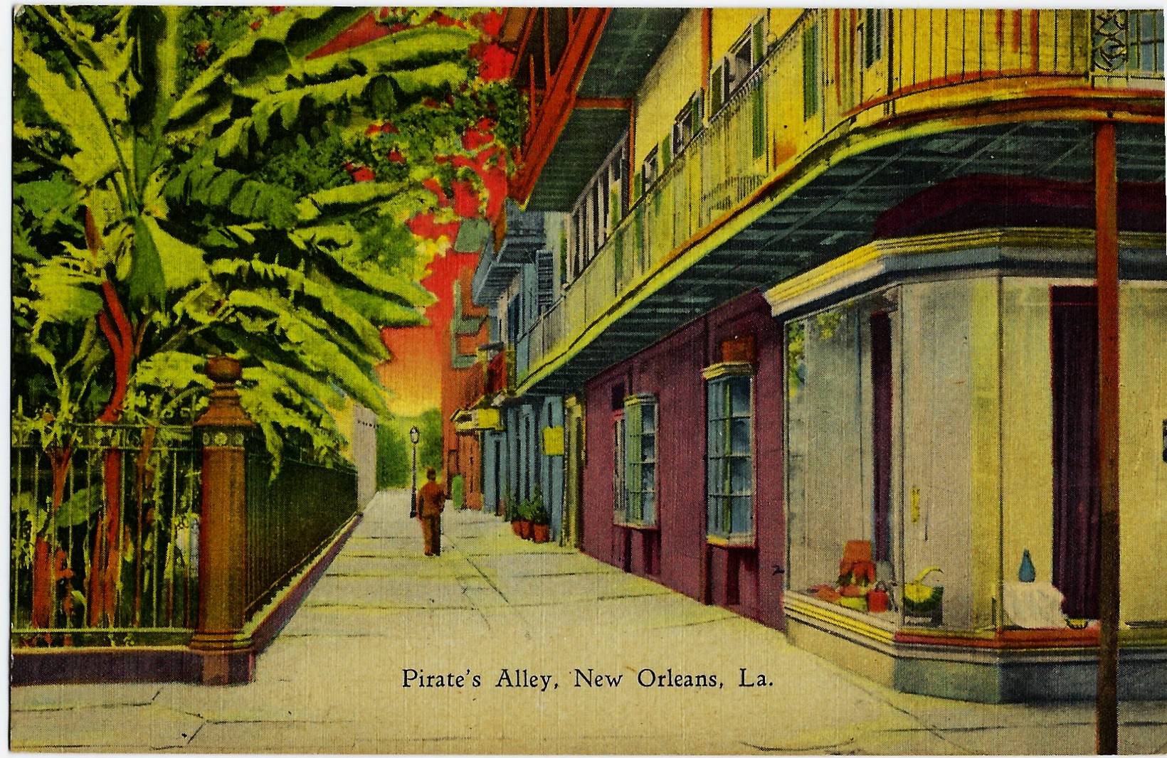 Pirate's Alley New Orleans La Postcard 17 7A-H965 - Click Image to Close