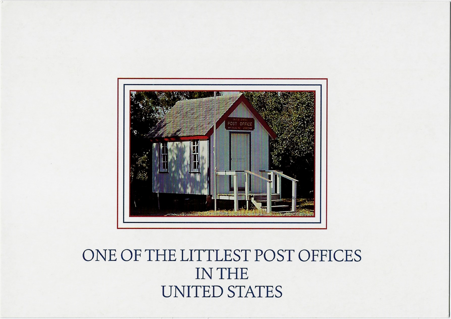 One of the Littlest Post Offices in the United States Postcard