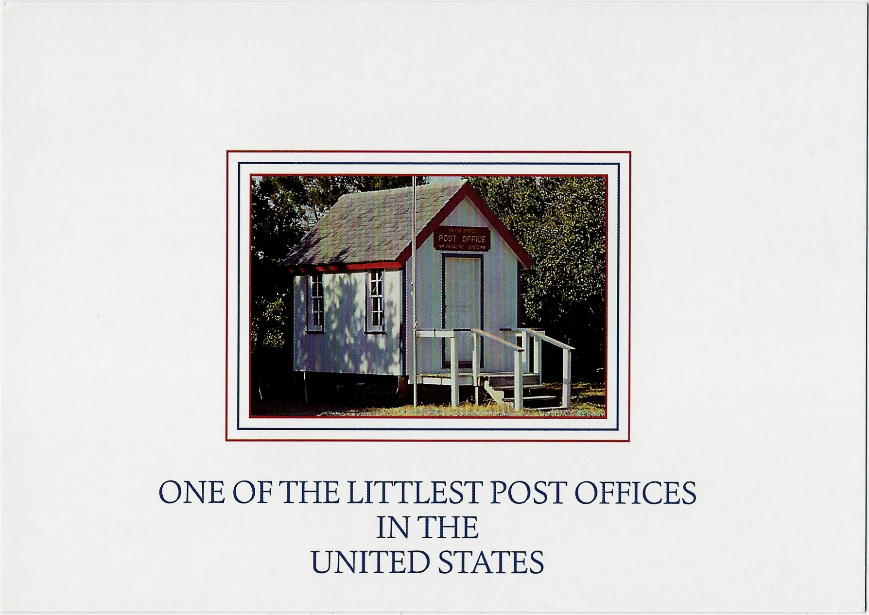 One of the Littlest Post Offices in the United States Postcard - Click Image to Close